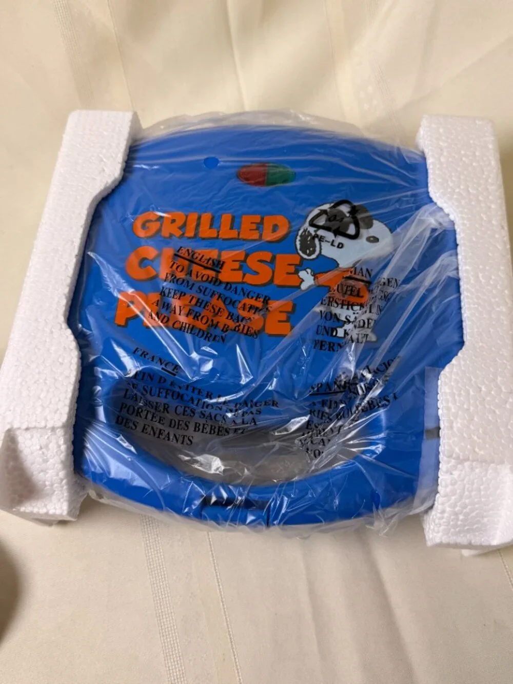Vintage 1990's Smart Planet Snoopy Grilled Cheese Maker Peanuts Joe Cool Blue